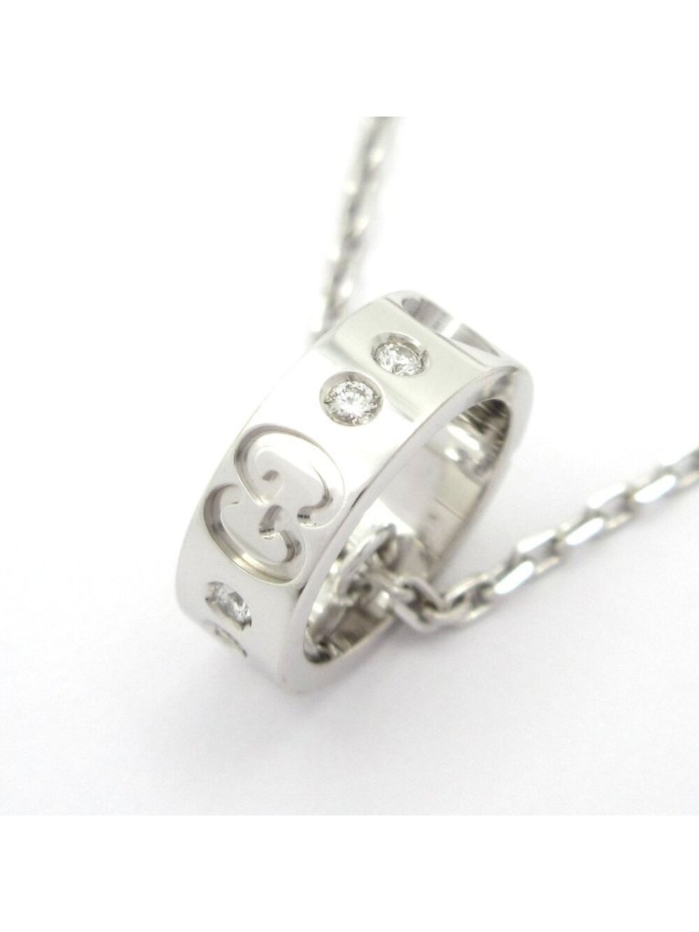 Gucci Necklace Icon Amor 18k White Gold Diamond